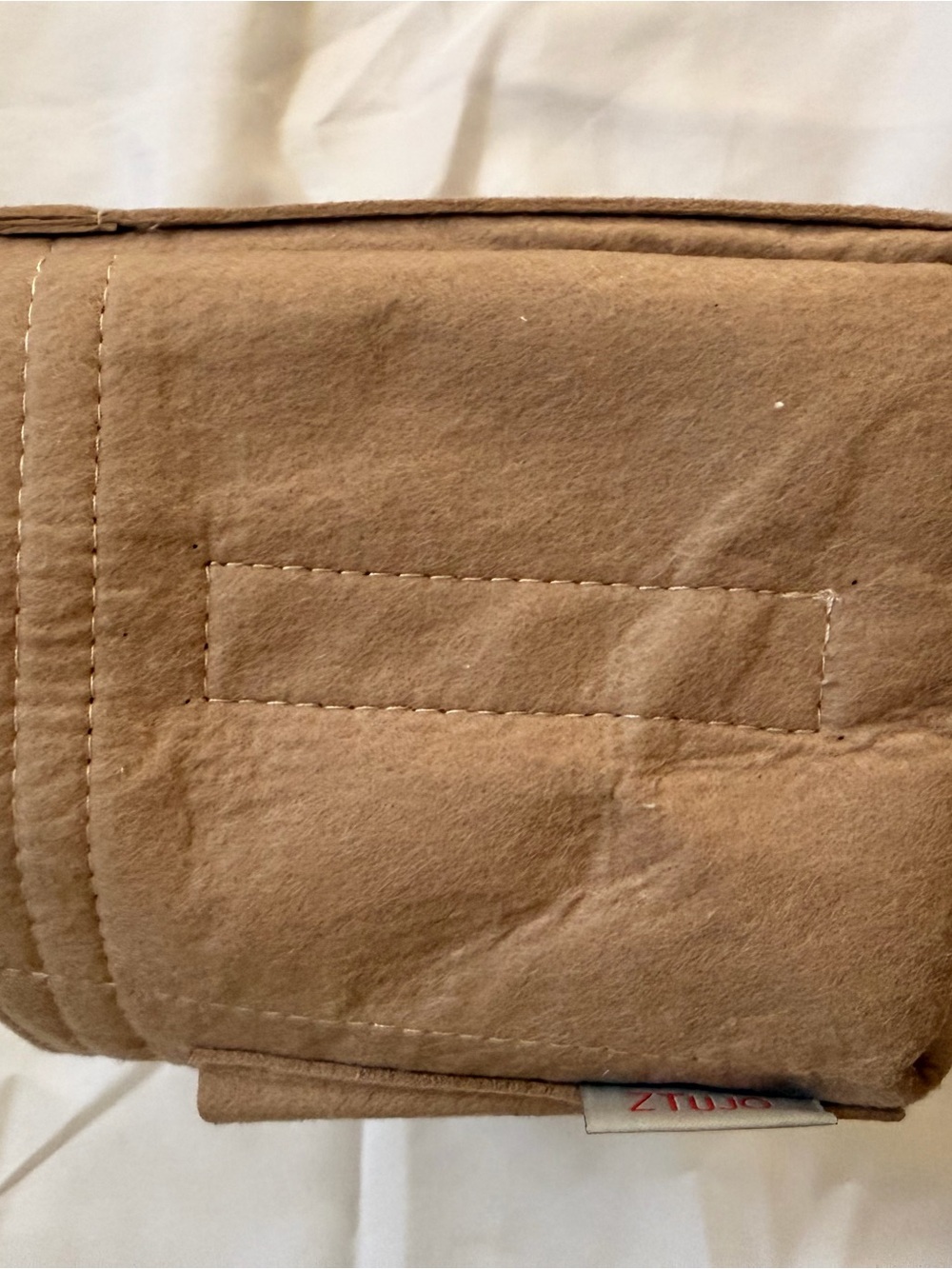 ZTUJO Felt Purse Organizer Insert Liner Shaper Tan Camel NWT Multiple Pockets - Picture 3 of 6